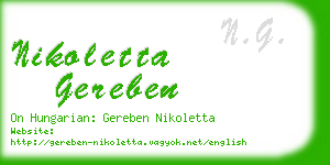 nikoletta gereben business card